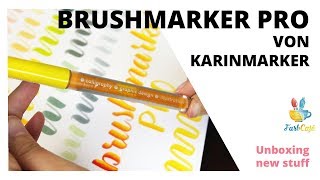 Brushmarker Pro von Karinmarker Unboxing 60erBox  FarbCafé [upl. by Ardnalac]