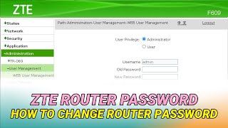 ZTE Router Password Change  How to Change ZTE Router Username and Password [upl. by Haakon]