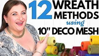 Wreath Making EXPERT Reveals Top 12 Deco Mesh Base Designs [upl. by Tamer]