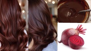 Henna and Beetroot Dye Hair Naturally in a shiny brown colour from the first use haircolor hair [upl. by Molahs]