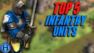 Top 5 Best Infantry Units In AoE2 [upl. by Lowrance500]