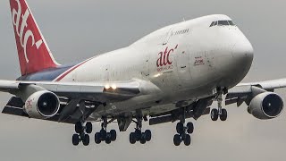 BOEING 747 LANDING  DEPARTURE  25 HEAVY B747s at LIEGE Airport 4K [upl. by Rednal]