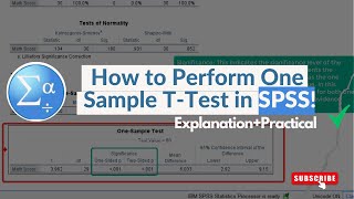 One Sample TTest in SPSS Clearly Explained [upl. by Bagley]