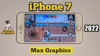 iPhone 7 Pubg Test In 2022 With Max Graphics  Battery Test Heating Test Performance [upl. by Lowe]