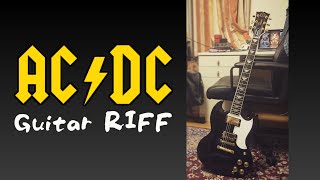 Spellbound  ACDC Guitar Riff Mini Tutorial [upl. by Enelez615]