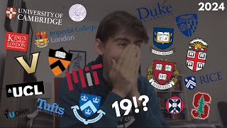 COLLEGE DECISION REACTIONS 2024 Accepted 4 Ivies T10s  Ivies MIT Stanford more no safeties [upl. by Eidolem192]