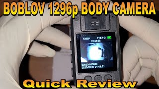 BOBLOV N9 Body Camera  A Quick Review [upl. by Ula]