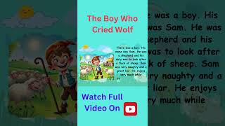 The Boy Who Cried Wolf  Moral Story  Bedtime story  Storytelling  Easy Reading shorts ytshort [upl. by Areemas]