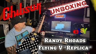 Chibson Randy Rhoads Flying V Replica From eBay  Unboxing amp Review [upl. by Ylac212]