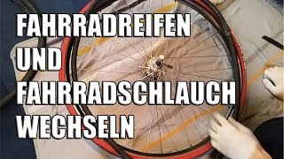 Fahrradreifen und Fahrradschlauch wechseln  Anleitung zur Montage [upl. by Iron]