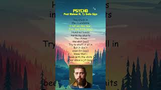 Post Malone ft Ty Dolla ign  Psycho Lyrics shorts [upl. by Neelloc]