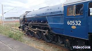 The first movement Of 60532 Blue Peter at Crewe 140324 [upl. by Anivla]