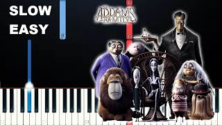 The Addams Family Theme SLOW EASY PIANO TUTORIAL [upl. by Gamal744]