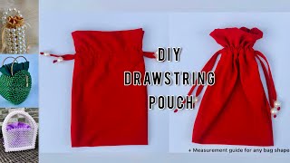 The Ultimate guide to sewing a Drawstring Pouchany shape you want  Craftorria [upl. by Driscoll726]