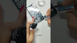 Easy Stamping Nail Art Design At Home 💅🏡nailart piubhol shorts [upl. by Leaj]