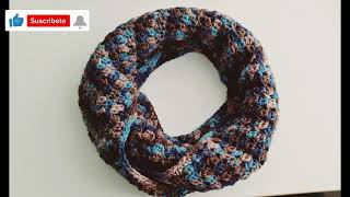 Fácil Bufanda infinita o circular para Hombre Solo 250 gramos  diy crochet [upl. by Sibyls]