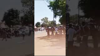 Soweto school kids are protesting in the streets against foreign owned shops selling expired goods [upl. by Ykcub]