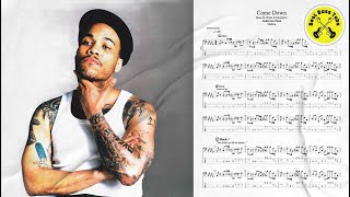 Come Down by Anderson Paak  BASS SCORE 100 Accurate Tab  BASS BOOSTE [upl. by Guy]