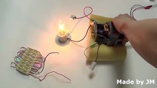 How to turn a universal motor into a generatorSelf excited DC generator experiment [upl. by Dirtsa]