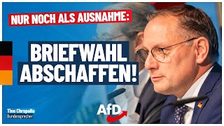 Tino Chrupalla „Ich würde die Briefwahl wieder verbieten Sie ist als Ausnahme initiiert worden“ [upl. by Wind199]