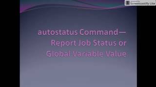 How to check status of job and Global variable value in Autosys [upl. by Teillo]