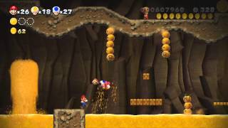 New Super Mario Bros U 100 Walkthrough Episode 3  World 2  Hot Footed Layer Cake Desert part 1 [upl. by Euqram]