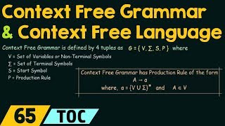 Context Free Grammar amp Context Free Language [upl. by Church309]