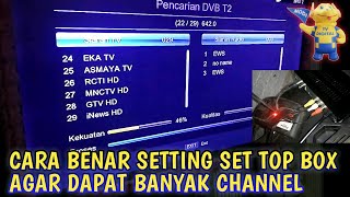 Cara Setting Set Top Box Dvbt2 [upl. by Ahsya]