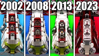 LEGO Star Wars REPUBLIC GUNSHIP Comparison 7163 7676 75021 75354  2002 2008 2013 2023 [upl. by Brouwer]