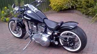 Harley Davidson 1986 Fxst softail bobber chopper hotrod custom 240 rear wheel tyre conversion [upl. by Wardlaw]