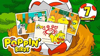 ABC Song With Snails  More Nursery Rhymes amp Kids Songs POPPIN BIRDS [upl. by Llerdnam284]