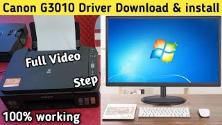 Canon G3010 Driver Download and install  Step By Step 100 working 2024 in hindi [upl. by Yrolg769]