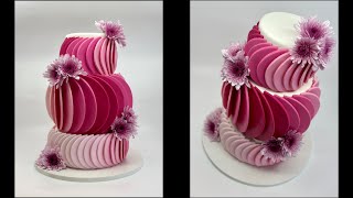 Geometric Pink Ombré Cake [upl. by Thoma]