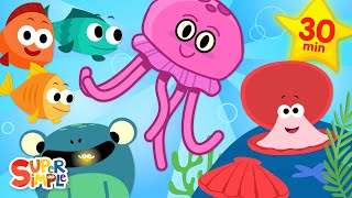 Ocean Songs  Kids Songs About Sea Animals amp Water  Super Simple Songs [upl. by Hallam]