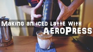 AeroPress Espresso Iced caffe latte ★ 用愛樂壓做濃縮冰拿鐵咖啡 [upl. by Eicats210]