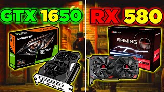 GTX 1650 VS RX 580 ELAS SÃO IGUAIS TESTE EM JOGOS RX580 8GB 2048SP VS GTX 1650 4GB TESTE EM JOGOS [upl. by Hendrick783]