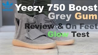 Adidas Yeezy 750 Boost quotGumquot Review  On Feet  Glow Test [upl. by Hedi750]