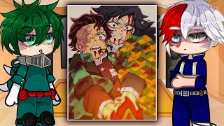 Class 1A React to Demon Slayer  MHA  Gacha club [upl. by Jann948]