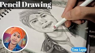 Pencil Sketch  Saurabh Arts  Time Lapse ytvideo drawing art [upl. by Melvena]