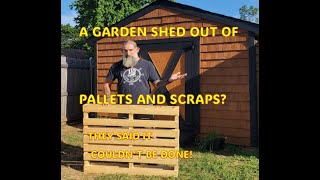 PALLET GARDEN SHED PART 2  DIY STORAGE SHED MADE OF PALLETS [upl. by Nnaxor928]