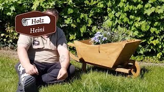 DIY  Gartendeko  Pflanzenschubkarre selber bauen für unter 30 € [upl. by Mure]