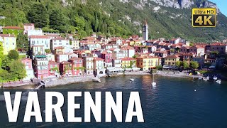 VARENNA ❤️ Lake Como Italy walking tour in 4k  Virtual city tour [upl. by Menides]