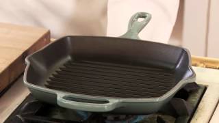 Le Creuset Signature Grill Pan  Grilled Pork Loin Chops [upl. by Trescott829]