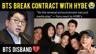 OMG😳 BTS Break Contract With Hybe 💔 BTS Contract Renewal  BTS Disband 😭 BTS  Hybe Leaked Document [upl. by Nollad]