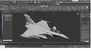 3D Modeling Dassault Rafale Fighter Jet In 3D Max And Prepare The Model to Pepakura Part1 [upl. by Nyasuh]