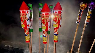 TESTING DIFFERENT PACKS OF FIREWORK ROCKETS [upl. by Adnomar994]