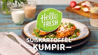 Süßkartoffel Kumpir mit zweierlei QuarkCrèmes amp BohnenGemüse  Gesunde Rezepte [upl. by Denzil]