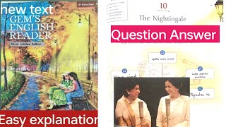 L10 The nightingale  Question Answer  Class 8  Gemsenglishreader [upl. by Anomahs945]