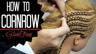 How to Cornrow  How to braid [upl. by Cherie]