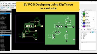 12V to 5V Step down power supply for any Microcontroller board  Dip Trace  Custom PCB [upl. by Esinad]